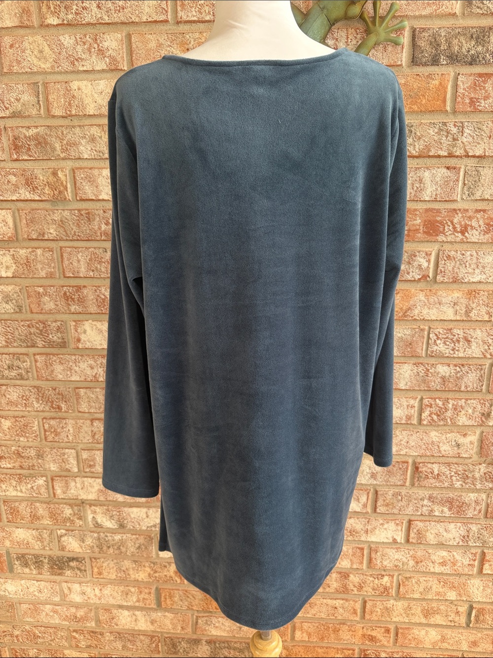 J. Jill Velvet V-Neck Long Sleeve Tunic - Slate Blue…200B - Picture 7 of 12